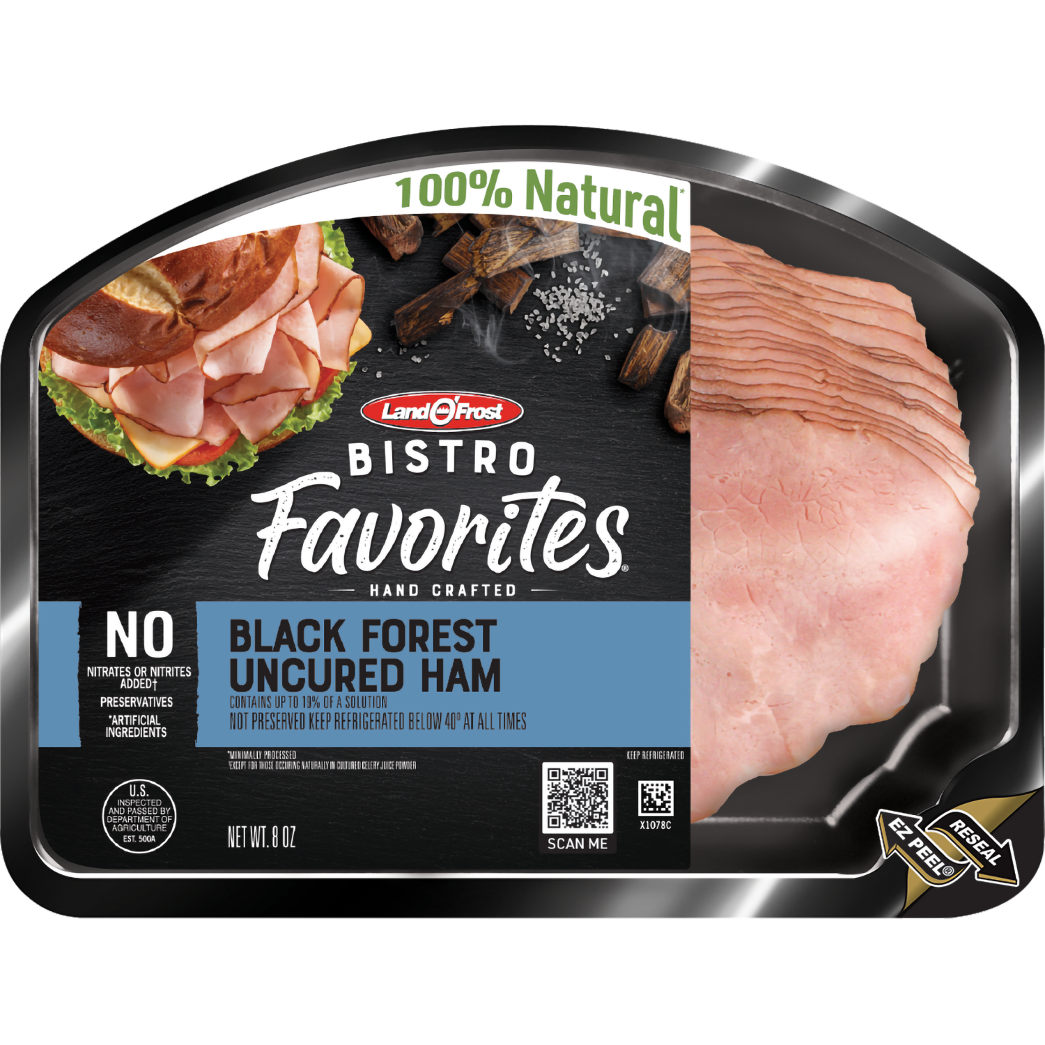 slide 1 of 1, Land O' Frost Bistro Favorites Lunch Meat Black Forest Ham 8 oz, 8 oz