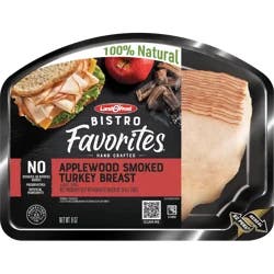 Land O' Frost Bistro Favorites Lunch Meat Applewood Smoked Turkey Breast 8 oz