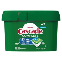 Cascade Fresh Scent Complete ActionPacs Dishwasher Detergents - 43ct
