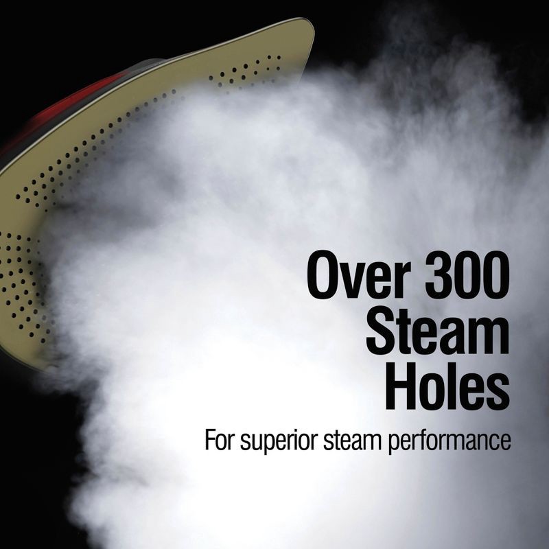 slide 7 of 7, CHI Steam Iron - Gray: 1700W Ceramic Titanium Soleplate, Automatic Shut-Off, Pivoting Cord, Steam Burst, 2-Year Warranty, 1 ct