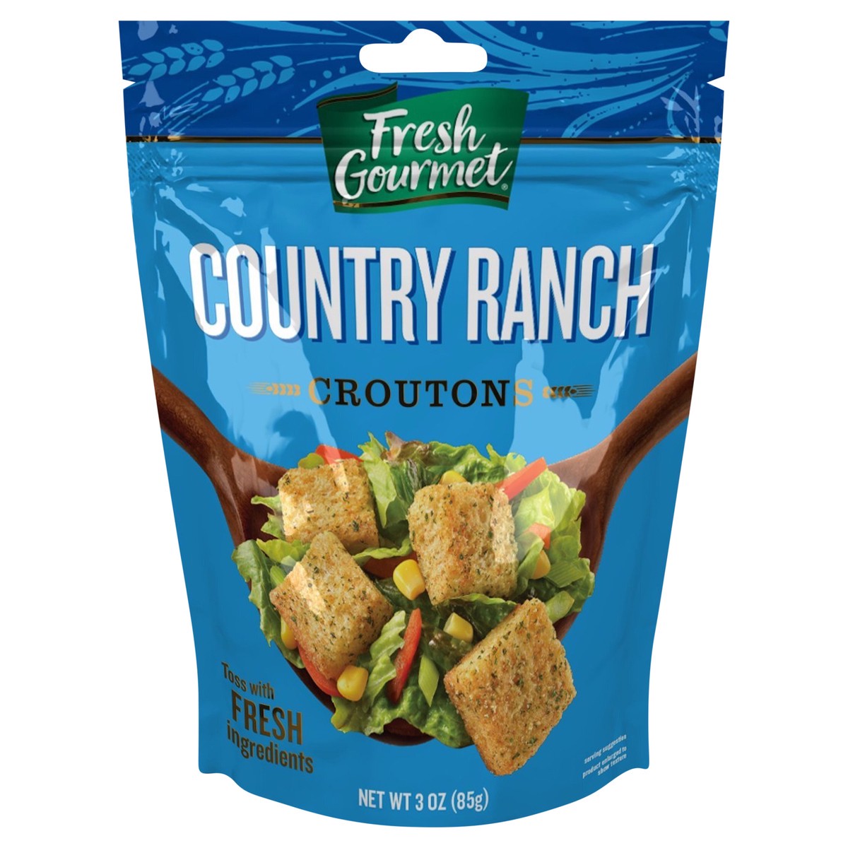 slide 1 of 3, Fresh Gourmet 3 Oz Homestyle Country Ranch Croutons, Bag, 3 oz