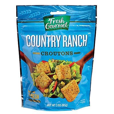 slide 1 of 1, Fresh Gourmet Country Ranch Croutons, 3 oz