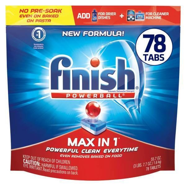 slide 1 of 7, Finish Max-in-1 Dishwasher Detergent Tabs - 78ct, 78 oz