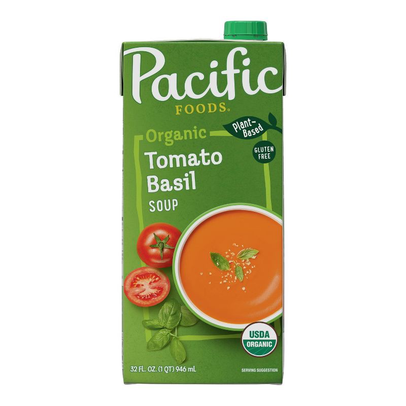 slide 9 of 12, Pacific Foods Plant Based Organic Gluten Free Vegan Tomato Basil Soup - 32 fl oz, 32 fl oz