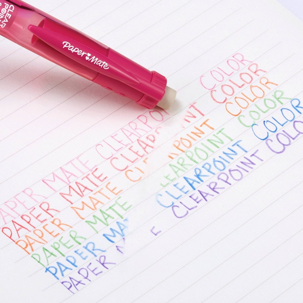 slide 4 of 10, Paper Mate Colored Lead & Eraser Refills,.7mm - Pink/Orange/Purple, 3 ct