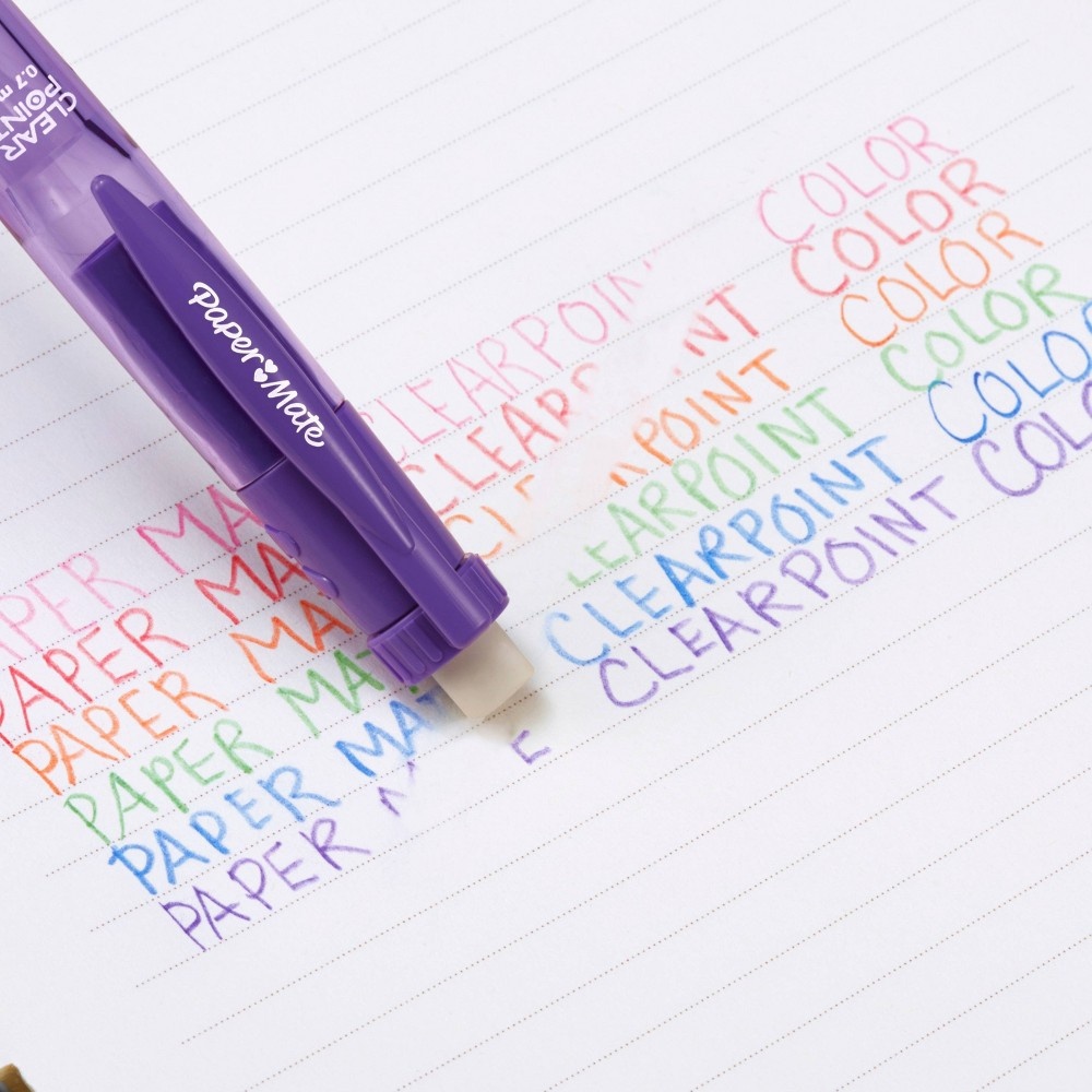 slide 5 of 10, Paper Mate Colored Lead & Eraser Refills,.7mm - Pink/Orange/Purple, 3 ct