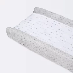 Wipeable Changing Pad Cover with Plush Sides Arrows - Cloud Island Gray