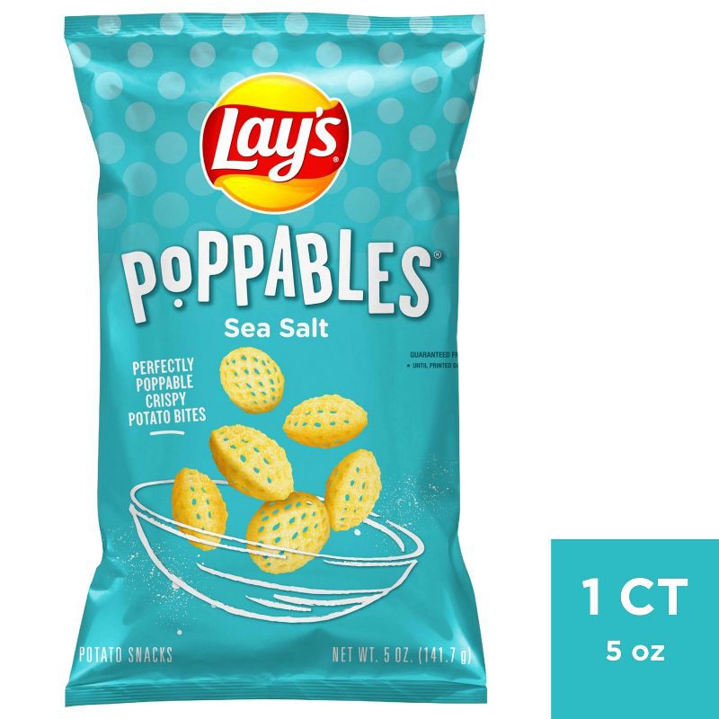 slide 1 of 3, Lay's Poppables Sea Salt Potato Snacks - 5oz, 5 oz