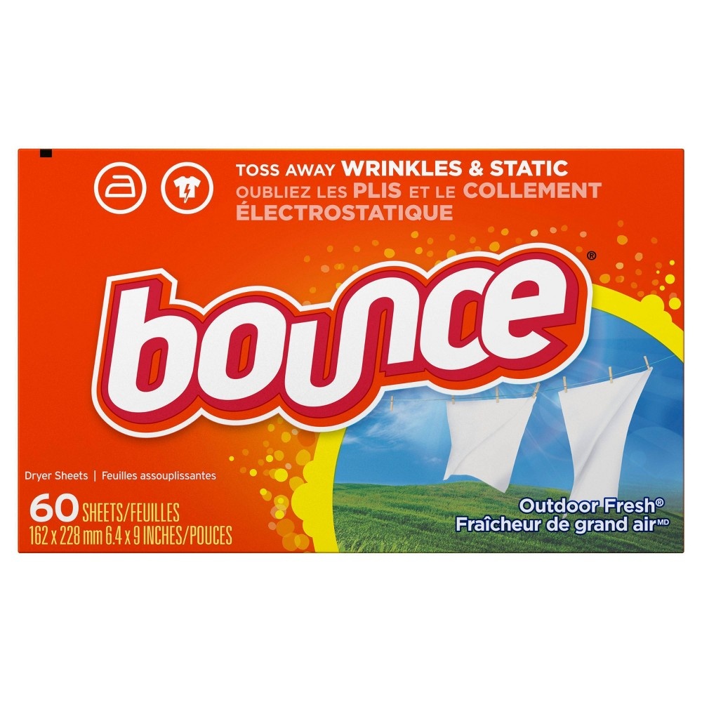 slide 2 of 8, Bounce Outdoor Fresh Dryer Sheets - 60ct, 60 ct