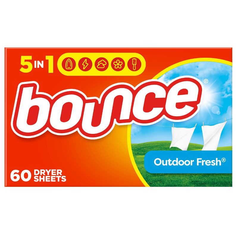 slide 1 of 9, Bounce Outdoor Fresh Fabric Softener Dryer Sheets - 60ct, 60 ct