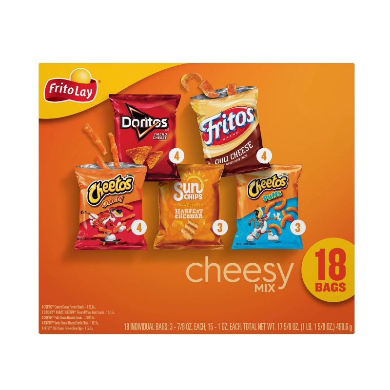 slide 2 of 14, Frito-Lay Variety Pack Cheesy Mix - 18ct, 18 ct