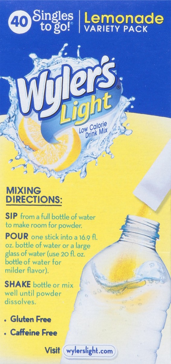 slide 2 of 9, Wyler's Light Low Calorie Assorted Drink Mix Variety Pack - 40 ct, 40 ct