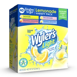 Wyler's Light Drink Sticks Variety Pack Lemonade 40ct