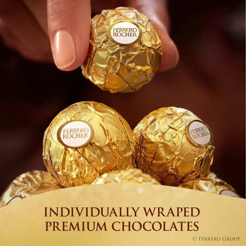 slide 4 of 9, Ferrero Rocher Fine Hazelnut Chocolate Candy - 7oz/16ct, 7 oz, 16 ct