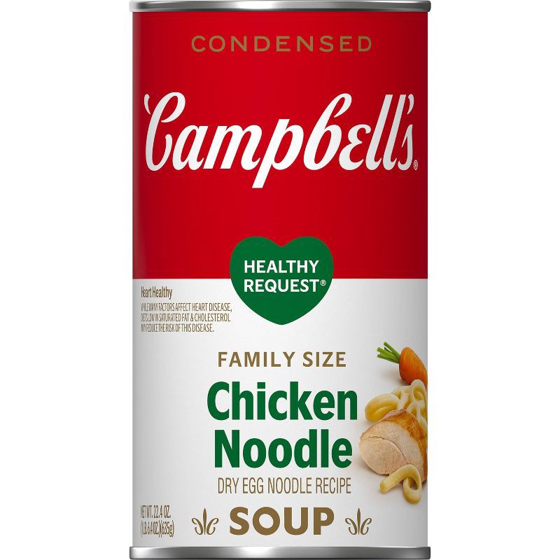 slide 1 of 11, Campbell's Condensed Family Size Healthy Request Chicken Noodle Soup - 22.4oz, 22.4 oz