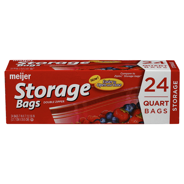 Ziploc Storage Bags Quart, 24 CT