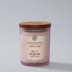 3.7oz Small Jar Candle Joy & Laughter - Chesapeake Bay Candle: Essential Oils, Soy Wax Blend, 24hr Burn Time