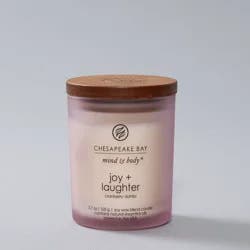 3.7oz Small Jar Candle Joy & Laughter - Chesapeake Bay Candle: Essential Oils, Soy Wax Blend, 24hr Burn Time