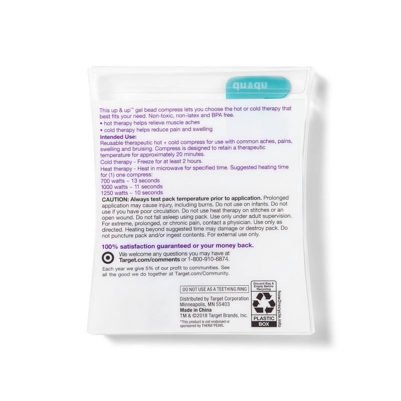 slide 2 of 3, Hot+Cold Gel Bead Kids' Compress - up & up, 1 ct