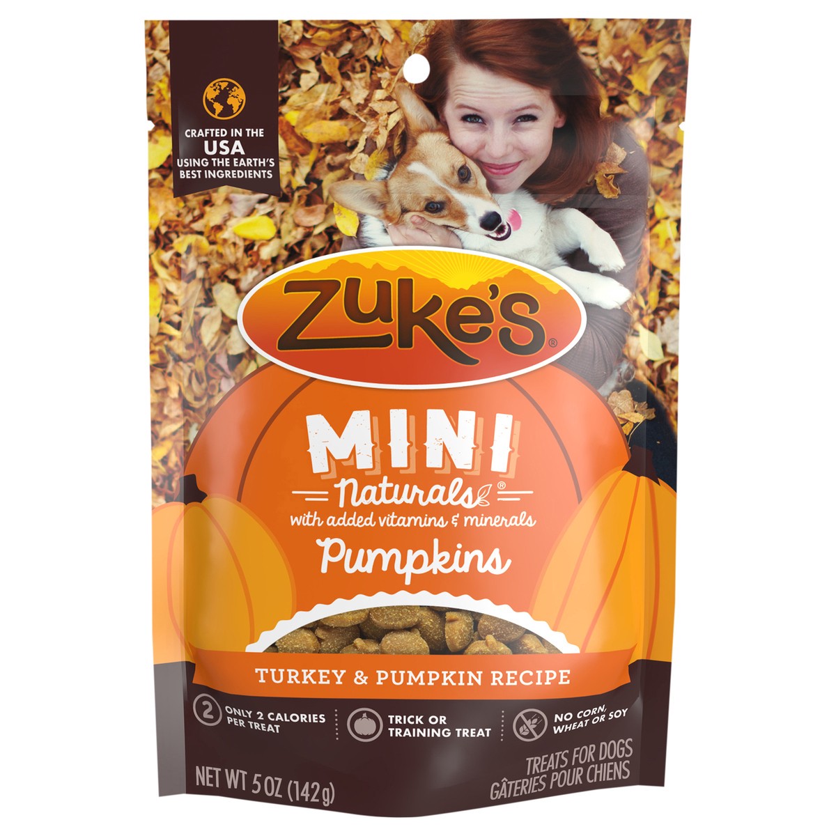 slide 1 of 3, Zuke's Zuke''s Mini Naturals Dog Training Treats for Dogs of All Sizes, Pet Treats made with Real Turkey and Pumpkin, 5 oz. Resealable Pouch, 5 oz