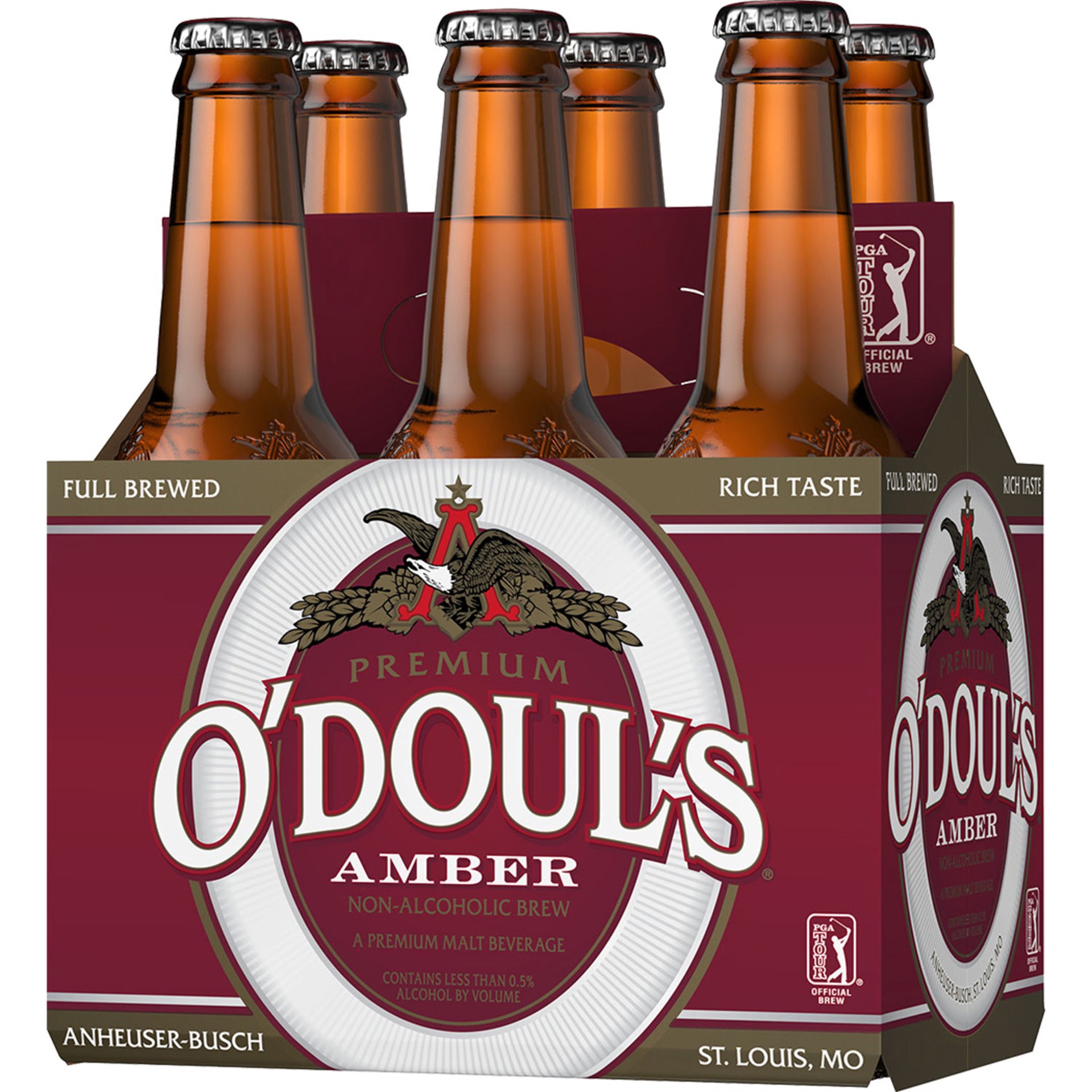 slide 3 of 5, O'doul's Amber O'Doul's Premium Amber Non-Alcoholic Beer, 6 Pack 12 fl. oz. Bottles, 0.5% ABV, 6 ct