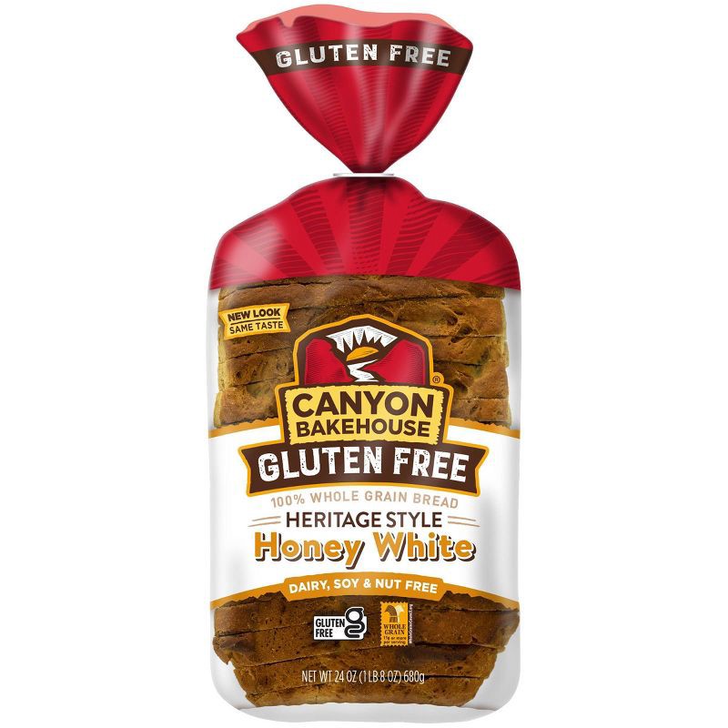 slide 1 of 8, Canyon Bakehouse Gluten Free Heritage Honey White Bread - 24oz, 24 oz