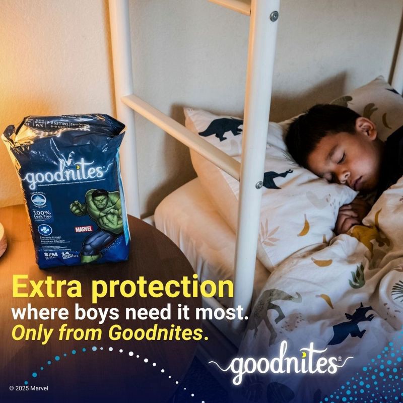 slide 3 of 11, Goodnites Boys' Disposable Nighttime Underwear - Size XS - 44ct, 44 ct