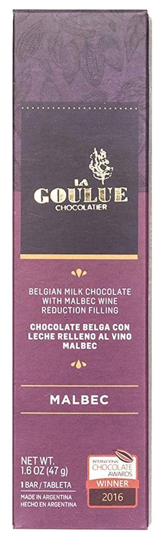 slide 1 of 1, La Goulue Malbec Wine Filled Milk Chocolate Bar, 1.6 oz