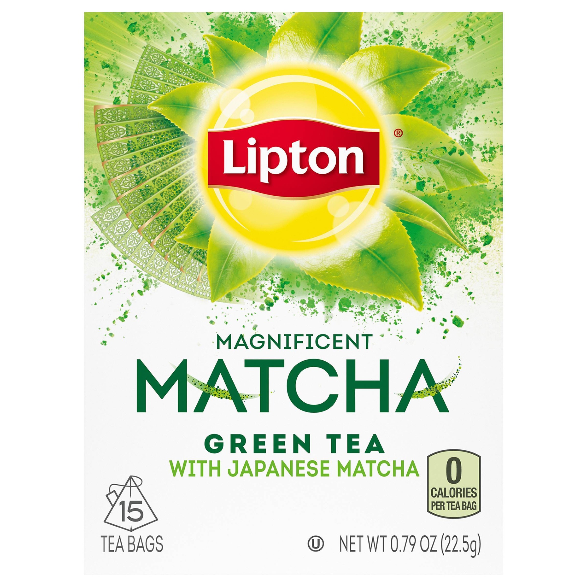 slide 1 of 6, Lipton Green Pure Matcha Tea Bags - 15ct, 15 ct