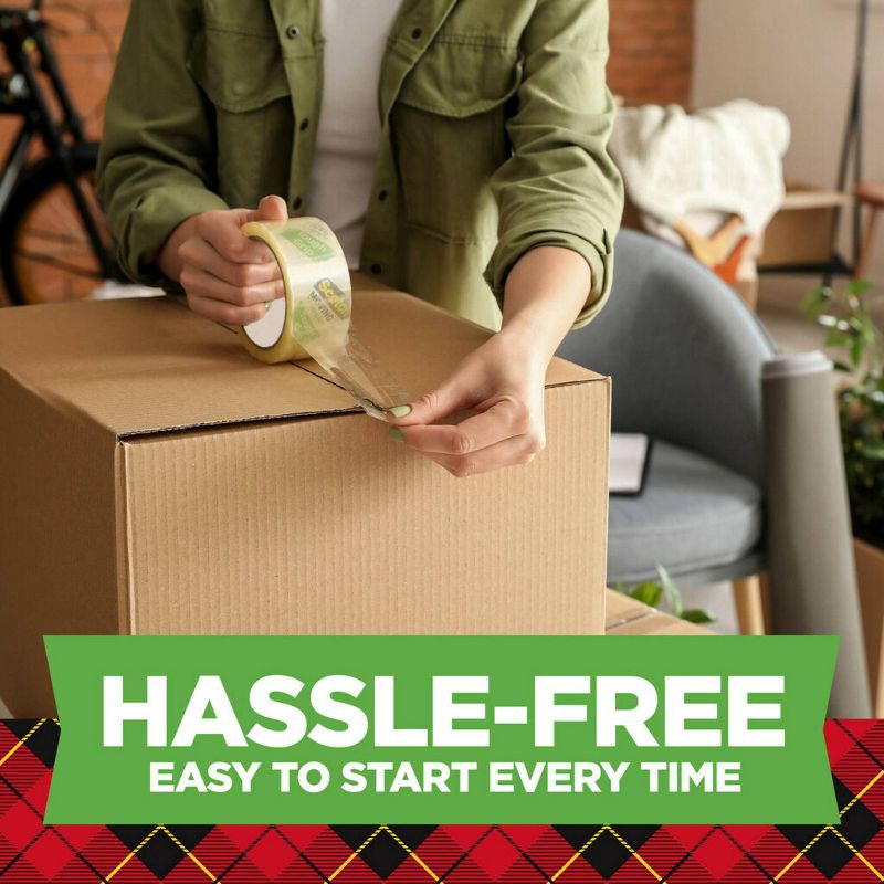 slide 7 of 15, Scotch Tough Grip Moving Tape with Dispenser, 1ct: Heavy Duty Packing Tape for Moving Supplies & Boxes, 1.88" x 1966", 1 ct