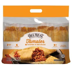 Del Real Foods Gluten Free Chicken Tamales in Red Sauce - 24oz