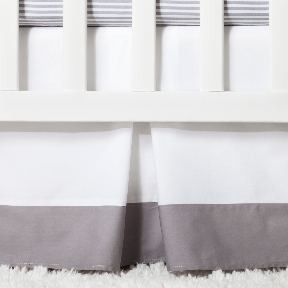 slide 6 of 7, Crib Bedding Set Two by Two 4pc - Cloud Island Gray, 4 ct
