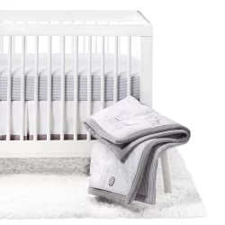 Crib Bedding Set Two by Two 4pc - Cloud Island Gray