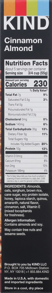 slide 11 of 14, KIND Protein Cinnamon Almond Cereal 10 oz, 10 oz