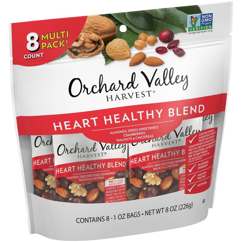 slide 3 of 5, JBSS Orchard Valley Harvest Heart Healthy Blend - 8oz, 8 oz