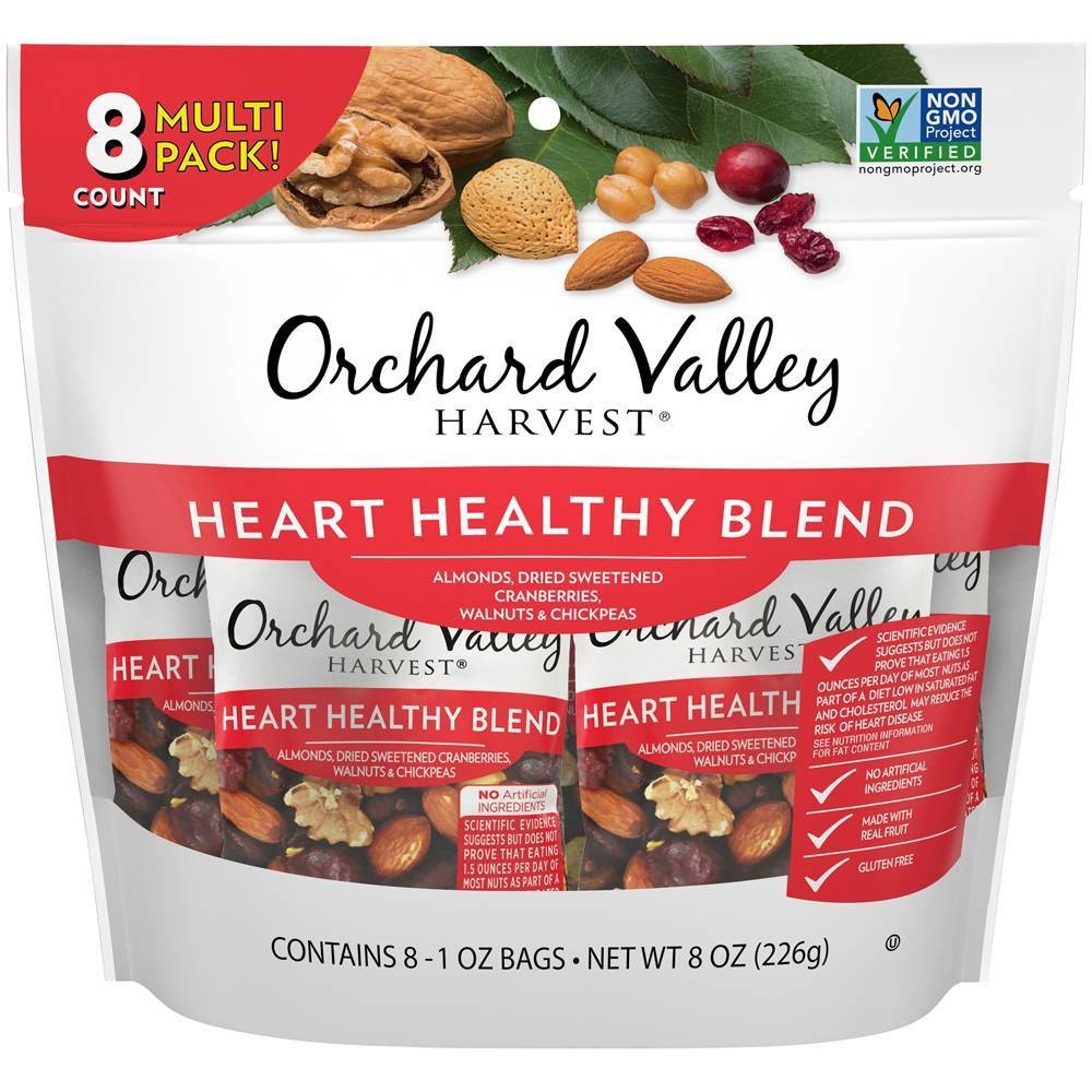 slide 1 of 5, JBSS Orchard Valley Harvest Heart Healthy Blend - 8oz, 8 oz