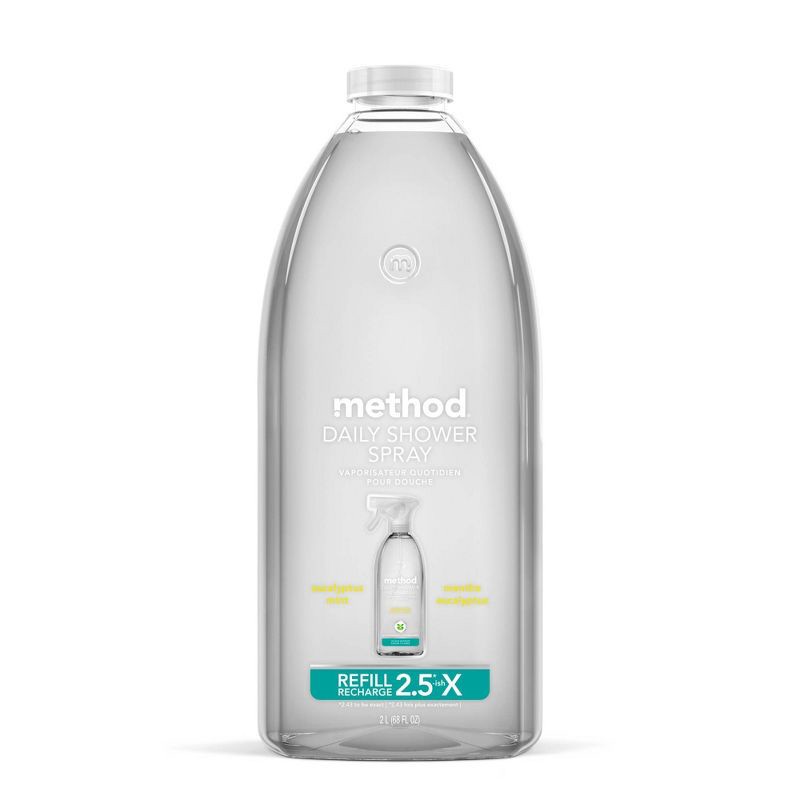 slide 1 of 7, Method Eucalyptus Mint Cleaning Products Daily Shower Cleaner Refill - 68 fl oz, 68 fl oz