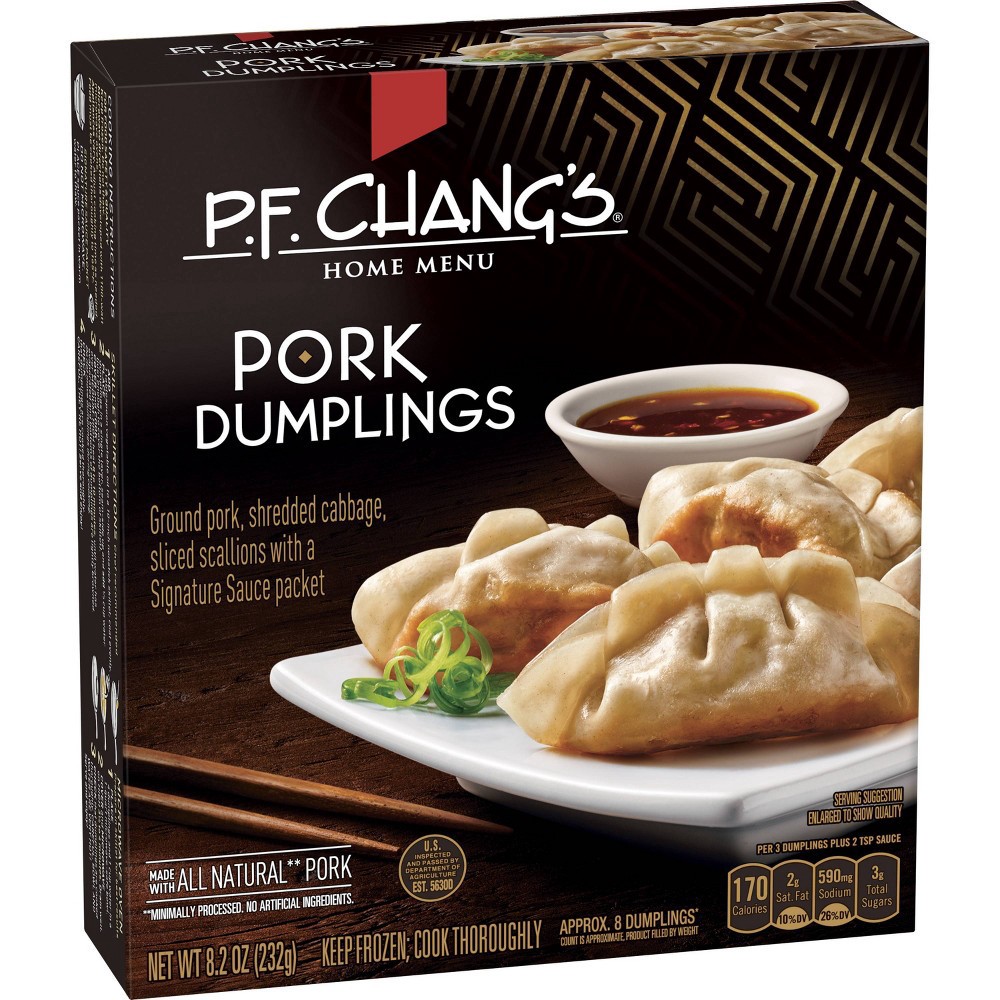 slide 2 of 3, P.F. Chang's Frozen Signature Pork Dumplings - 8.2oz, 8.2 oz