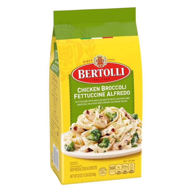 slide 2 of 5, Bertolli Frozen Chicken Broccoli Fettuccine Alfredo - 22oz, 22 oz