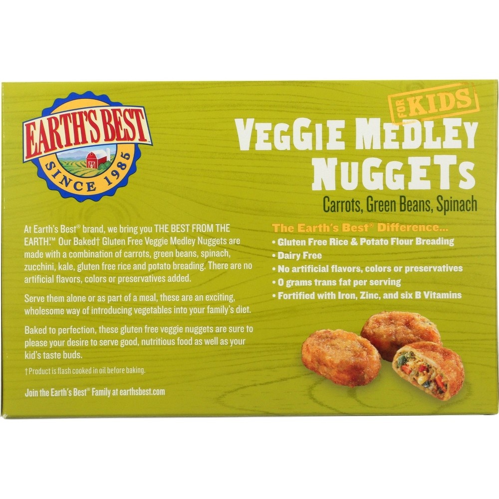 slide 2 of 3, Earth's Best Gluten Free Frozen Veggie Medley Frozen Nuggets, 8 oz