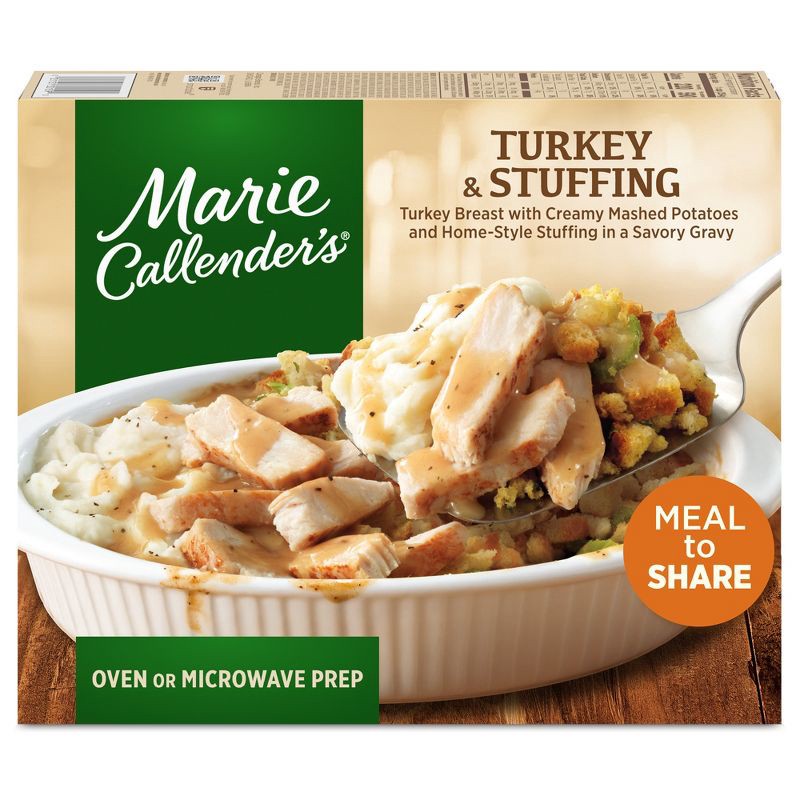 slide 1 of 4, Marie Callender's Frozen Meal For Two Turkey & Stuffing - 24oz, 24 oz