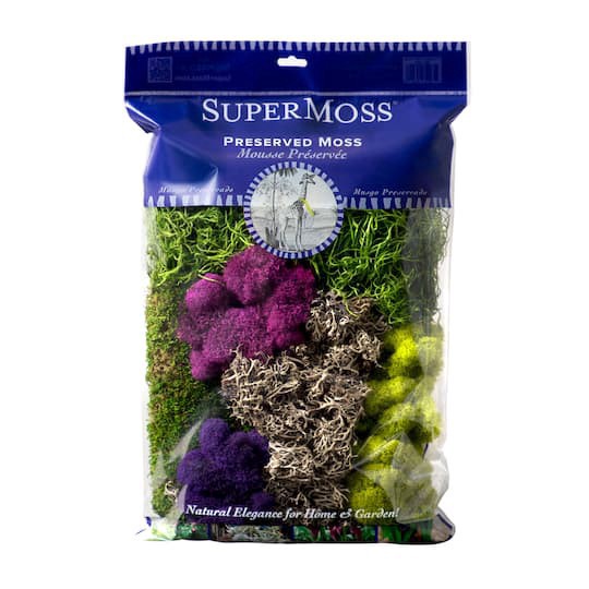 slide 1 of 6, Supermoss Purple & Green Preserved Mixed Moss, 2 oz