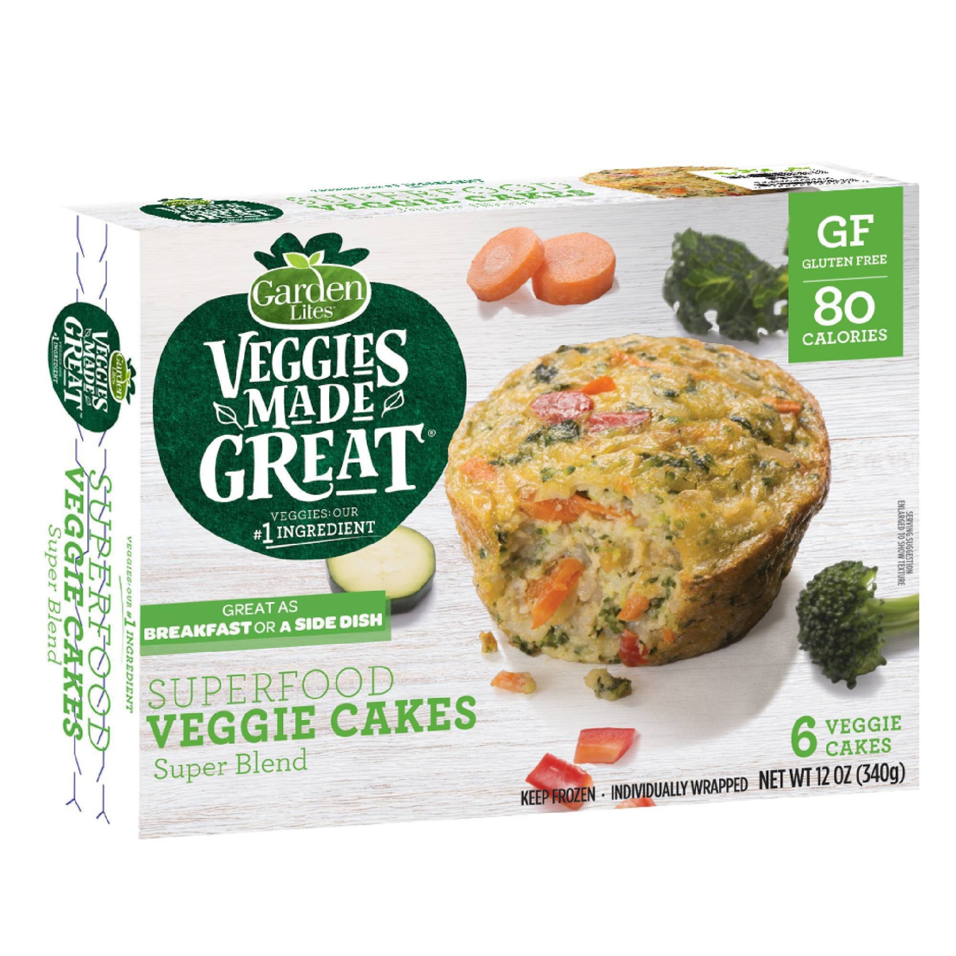 slide 1 of 6, Garden Lites Gluten Free Veggies Made Great Superfood Frozen Veggie Cakes - 12oz/6ct, 6 ct; 12 oz
