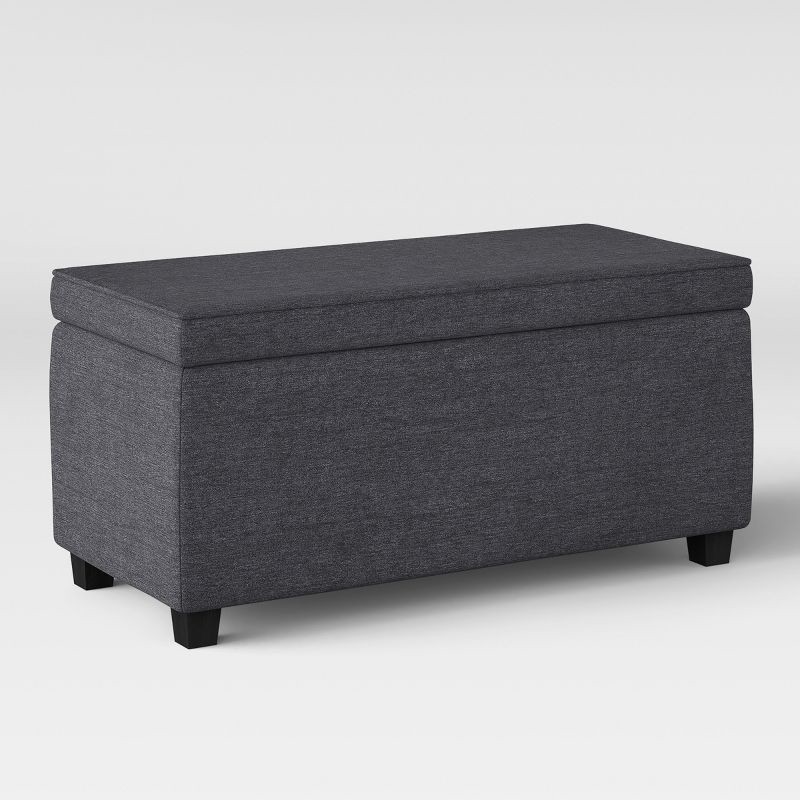 slide 3 of 5, Double Storage Ottoman Dark Gray - Room Essentials™, 1 ct