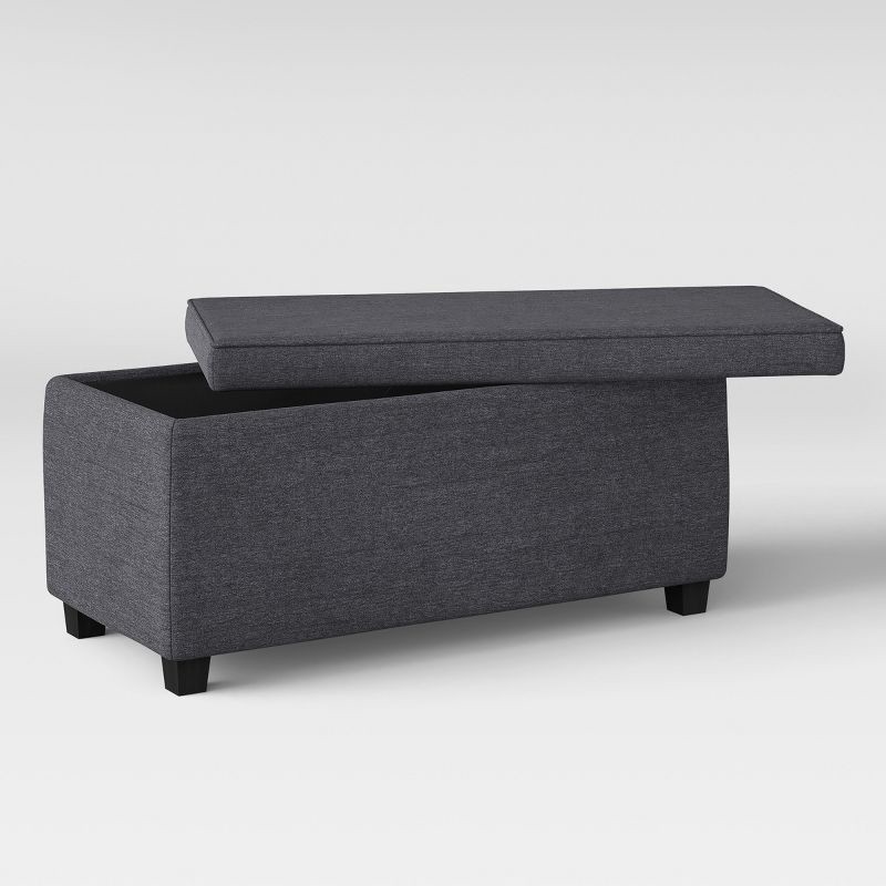 slide 5 of 5, Double Storage Ottoman Dark Gray - Room Essentials™, 1 ct