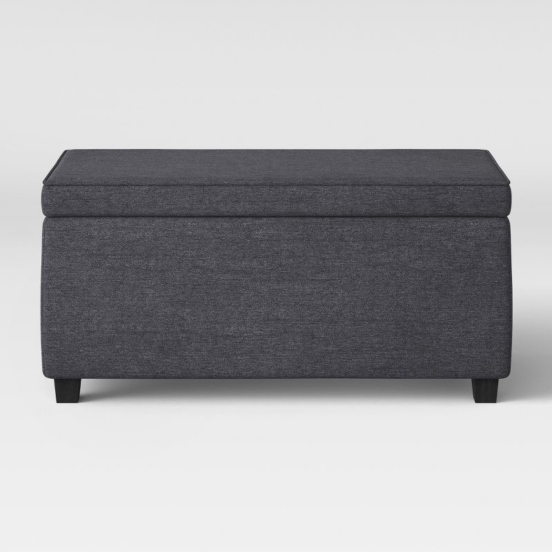 slide 1 of 5, Double Storage Ottoman Dark Gray - Room Essentials™, 1 ct