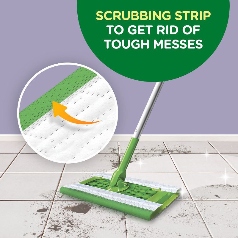 slide 5 of 11, Swiffer Sweeper Wet Mopping Cloths - Gain Scent - 24ct, 24 ct