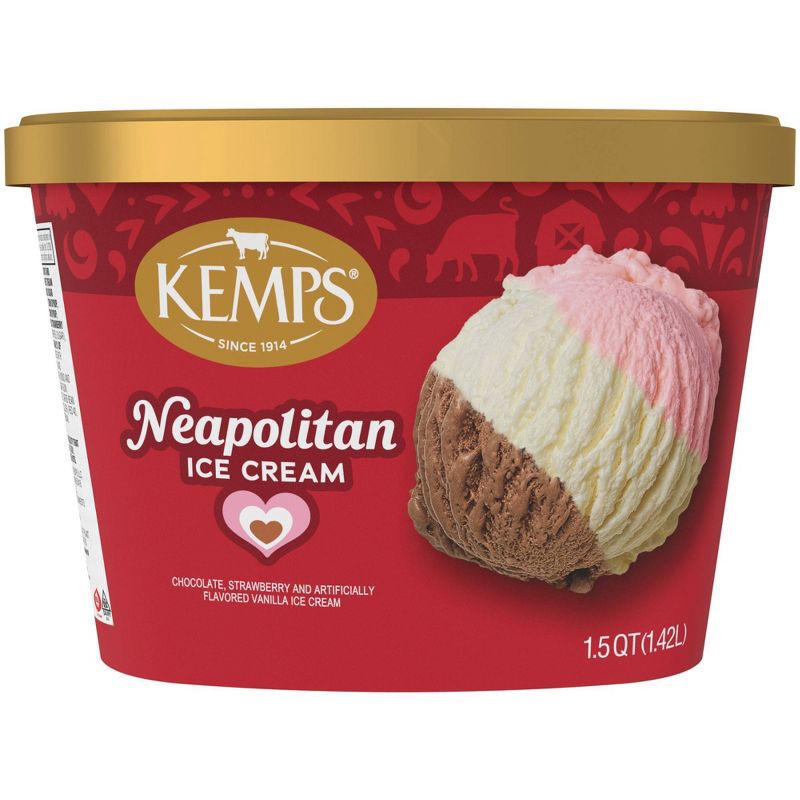 slide 2 of 8, Kemps Neapolitan Ice Cream - 48 fl oz, 48 fl oz
