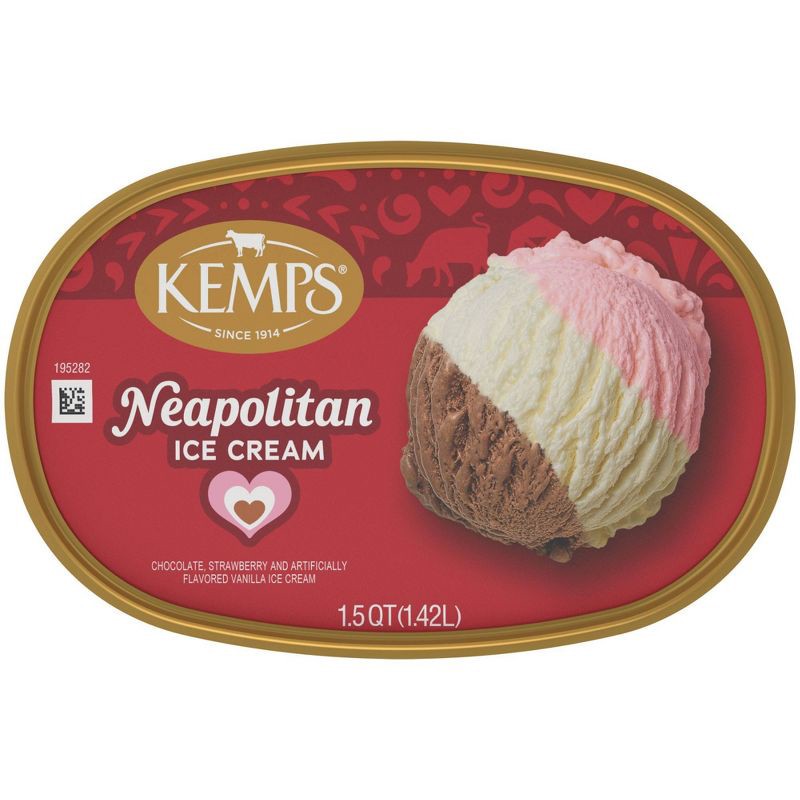 slide 7 of 8, Kemps Neapolitan Ice Cream - 48 fl oz, 48 fl oz