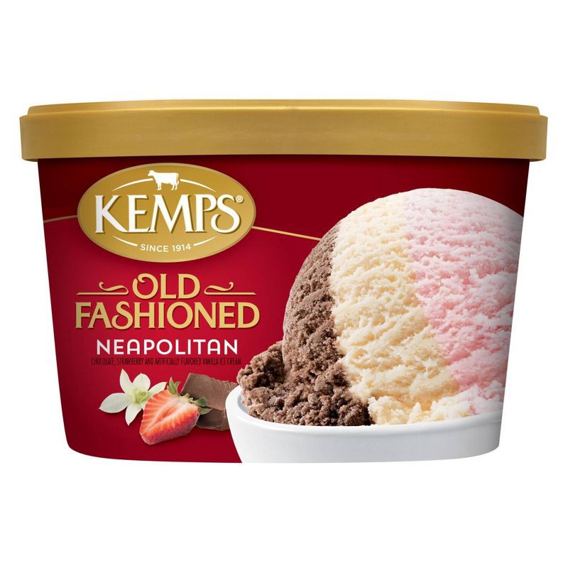 slide 1 of 5, Kemps Neapolitan Ice Cream - 48 fl oz, 48 fl oz